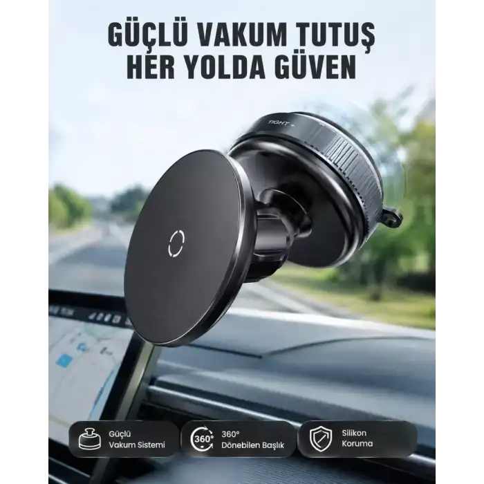 AsilTech Güçlü Manyetik Araç Telefon Tutucu Evrensel Uyumluluk