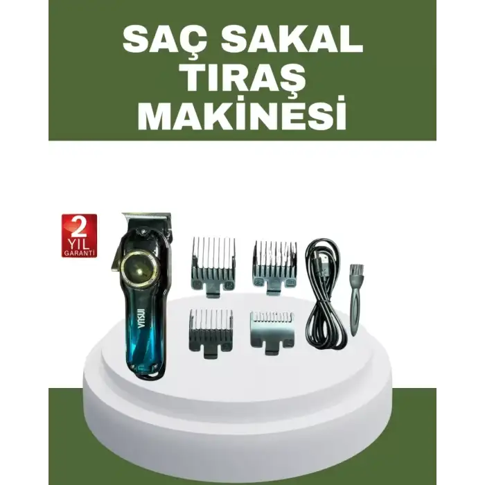 AsilTech Güçlü Motorlu Paslanmaz Çelik Bıçaklı Saç Kesim Makinesi