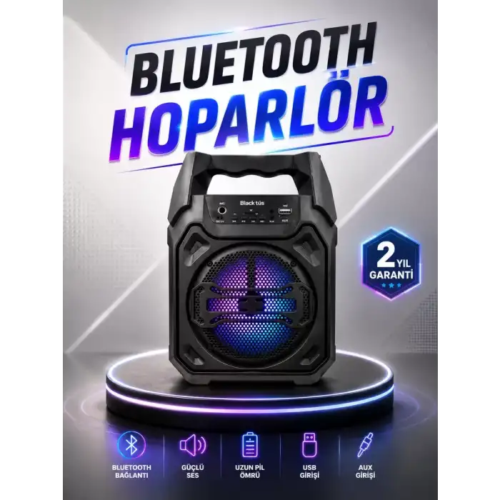 AsilTech Güçlü ve Şarj Edilebilir Bluetooth Hoparlör 6.5 İnç
