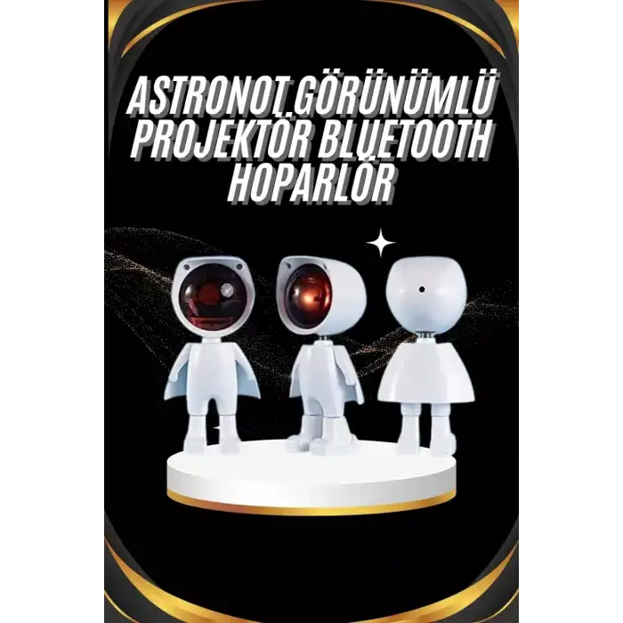 AsilTech Gün Batımı Projektör Lamba Astronot Görünümlü Dekoratif Masa Lambası