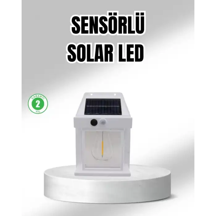 AsilTech Güneş Enerjili Dış Mekan Sensörlü Duvar Lambası IP65 Su Geçirmez