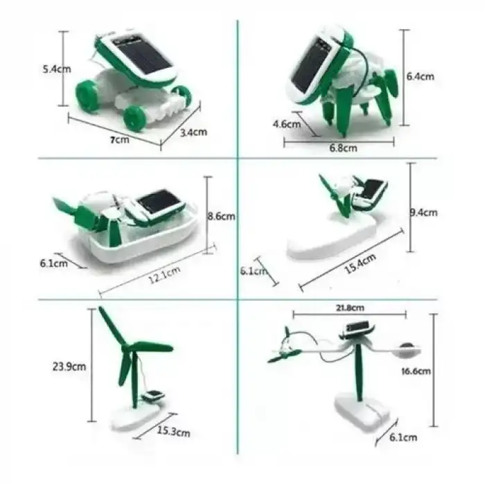 AsilTech Güneş Enerjili Robot Oluşturma Seti Solar Kit (6 in 1)