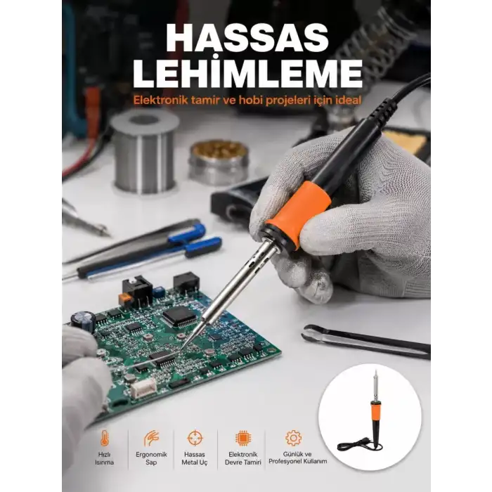 AsilTech Güvenli Kullanım Sağlayan Isı Yalıtımlı Lehimleme Kalemi