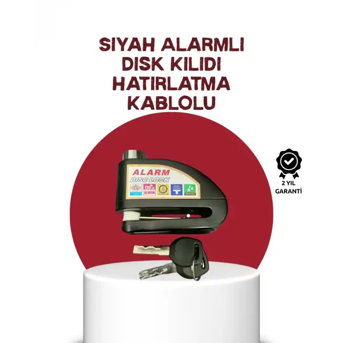 AsilTech Güvenlik Sensörlü Alarmlı Disk Kilidi Motosiklet ve Bisiklet İçin