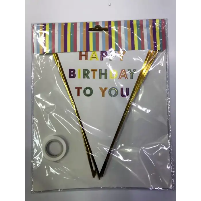 AsilTech Happy Birthday To You Flama Bayrak Süsü