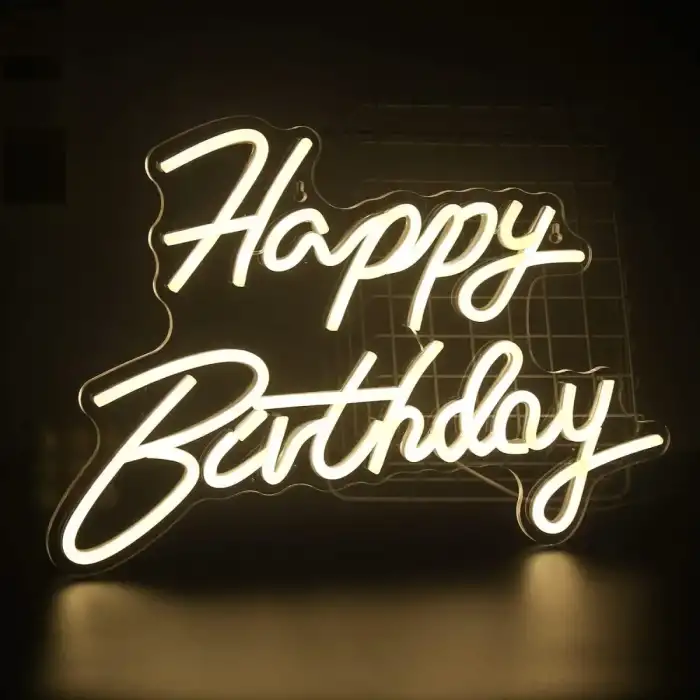 AsilTech Happy Birthday Yazılı Neon Led Işık