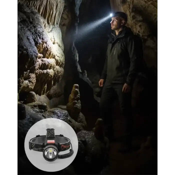 AsilTech Hareket Sensörlü Şarj Edilebilir Kafa Lambası LCD Göstergeli