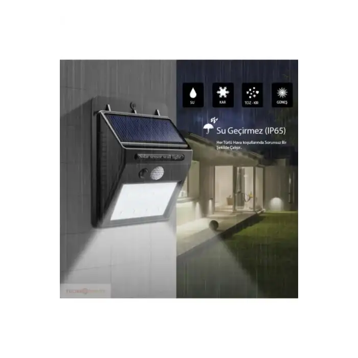 AsilTech Hareket Sensörlü Solar Dış Mekan Lambası