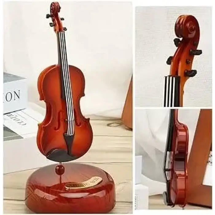 AsilTech Hareketli Violin Müzik Kutusu