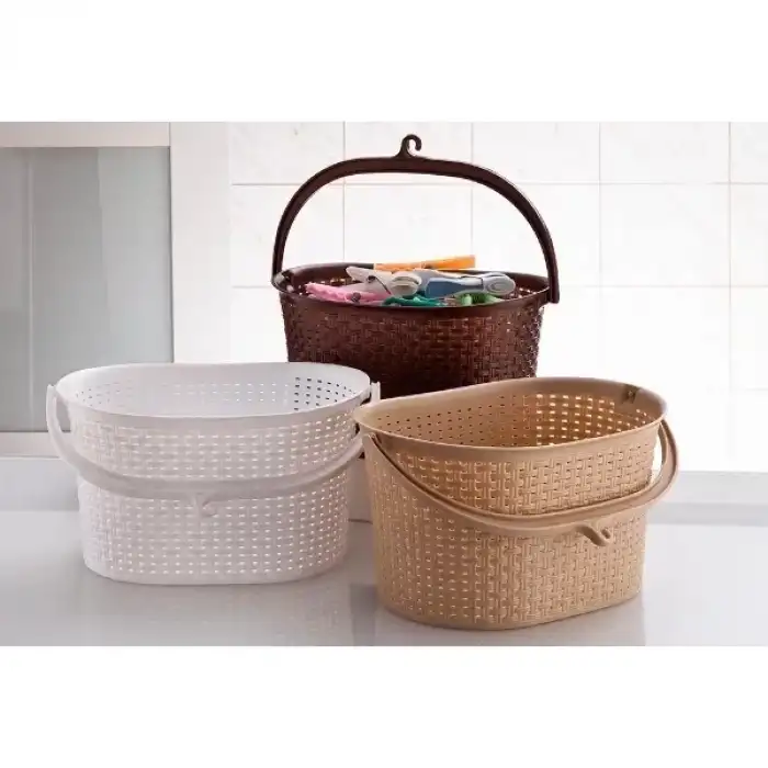 AsilTech Hasır Görünümlü Mandal Sepeti