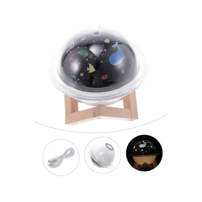 AsilTech Hava Nemlendirici Led Işıklı Gece Lambası Yıldız Görünümlü Renk Değiştiren