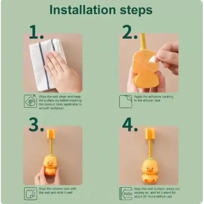 AsilTech Hayvan Figürlü Duş Başlığı Tutucu