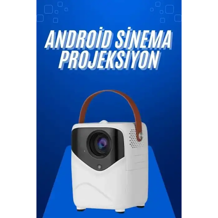 AsilTech HD Ayaklı Portatif Projeksiyon Cihazı Android İşlemcili Sinema Projektörü