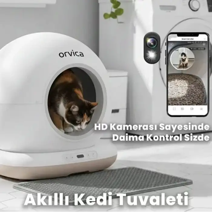 AsilTech HD Kameralı Akıllı Kedi Tuvaleti