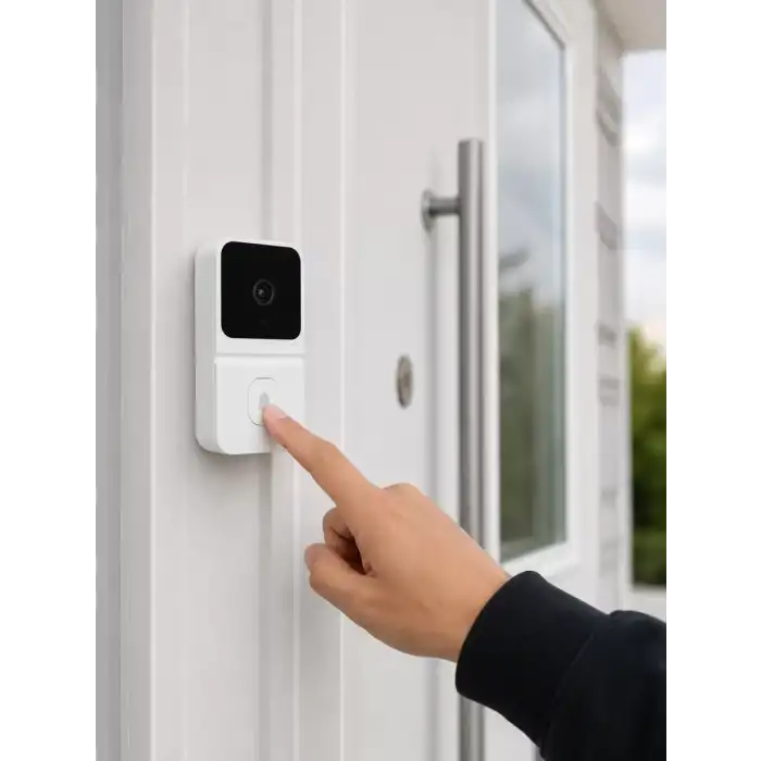 AsilTech HD Kameralı Beyaz Görüntülü Kapı Zili Çift Yönlü Sesli Wi-Fi Akıllı Kapı Zili