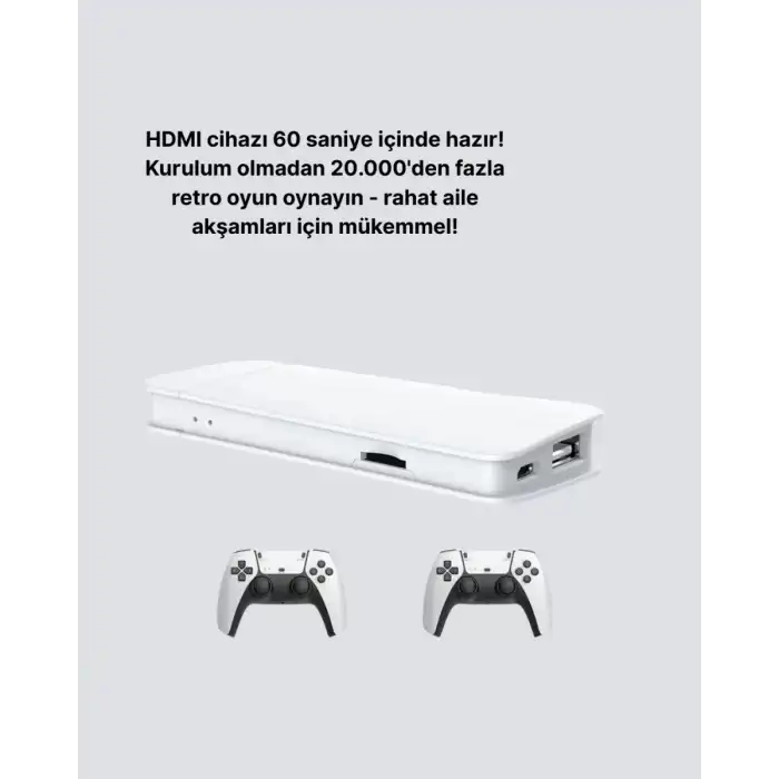 AsilTech HDMI ve Kablosuz Kontrolcülü 20.000 Oyunlu Retro Oyun Konsolu