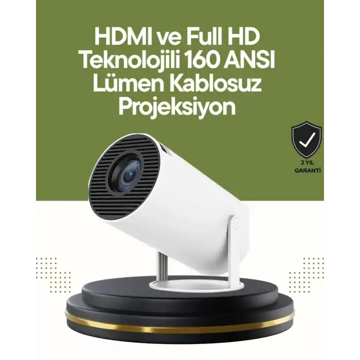 AsilTech HDMI ve USB Girişli Uzun Ömürlü Ampullü Projeksiyon