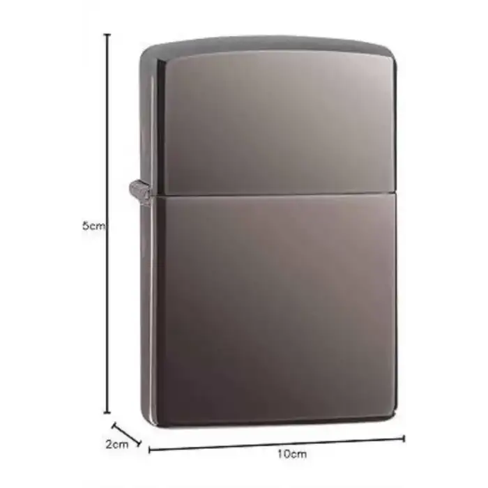 AsilTech Hediyelik Zarif Model Siyah Benzinli Çakmak