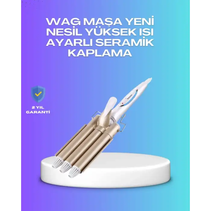 AsilTech Hızlı Isınan Şarjlı Saç Kıvırıcı Maşa