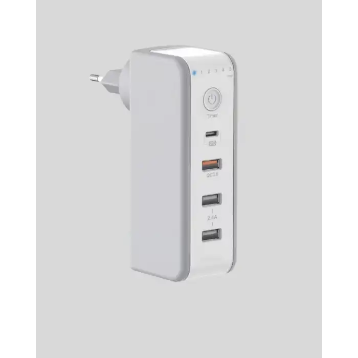 AsilTech Hızlı Şarj Destekli Zaman Ayarlı USB Şarj Adaptörü