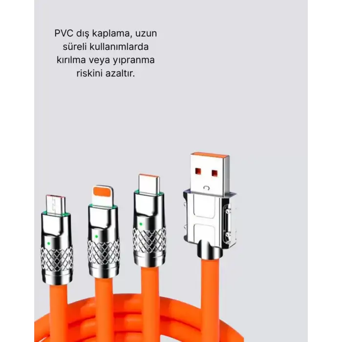 AsilTech Hızlı Şarj Uyumlu Şarj Kablosu – Esnek Yapı, Güçlü Bağlantı, Yüksek Performans