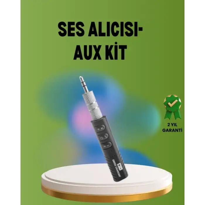 AsilTech Hızlı Şarjlı Bluetooth Ses Alıcısı – Ev, Araç ve Ofis İçin