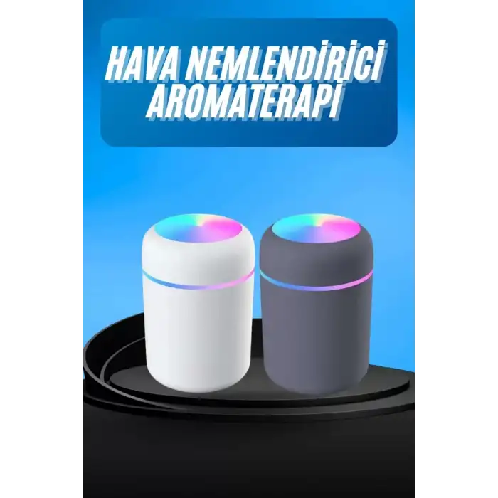 AsilTech Humidifier LED Işıklı Mini Ortam Oda Kokusu Aromaterapi Buhardanlık