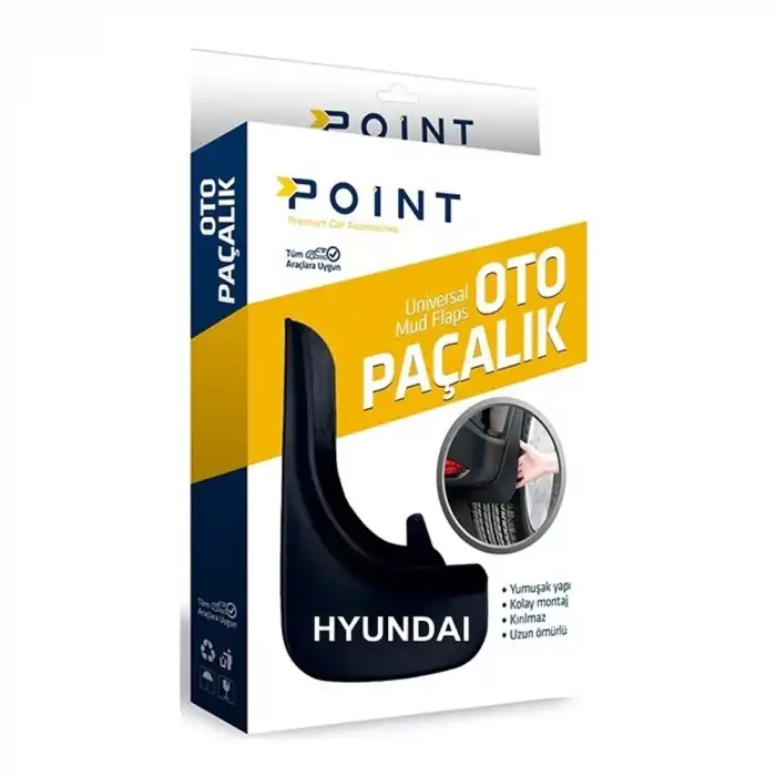 AsilTech Hyundai Paçalık Tozluk Çamurluk Universal Siyah 2li