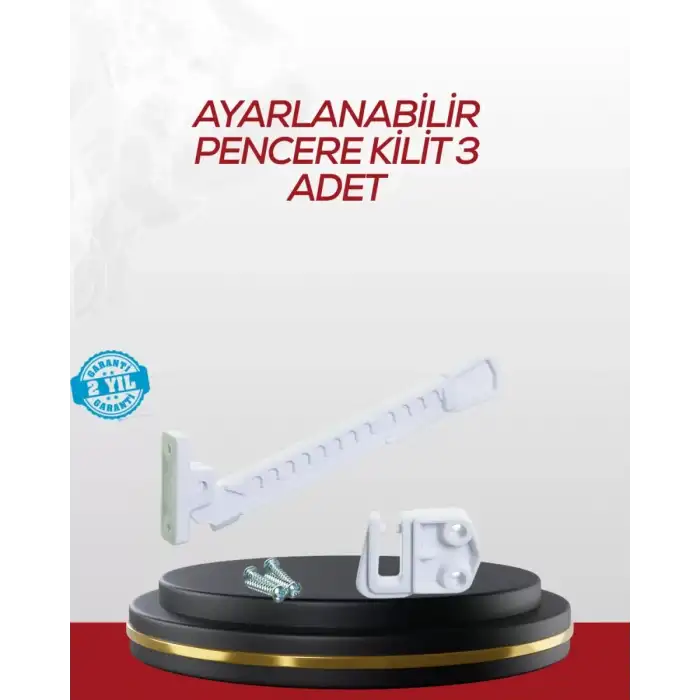 AsilTech İçe Açılan Camlar İçin Emniyet Kilidi Seti 3’lü