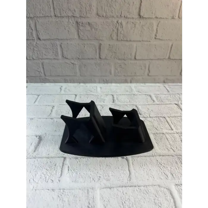 AsilTech İkili Gamepad Tutucu Siyah 7x18 cm Masa ve Raf Düzeni