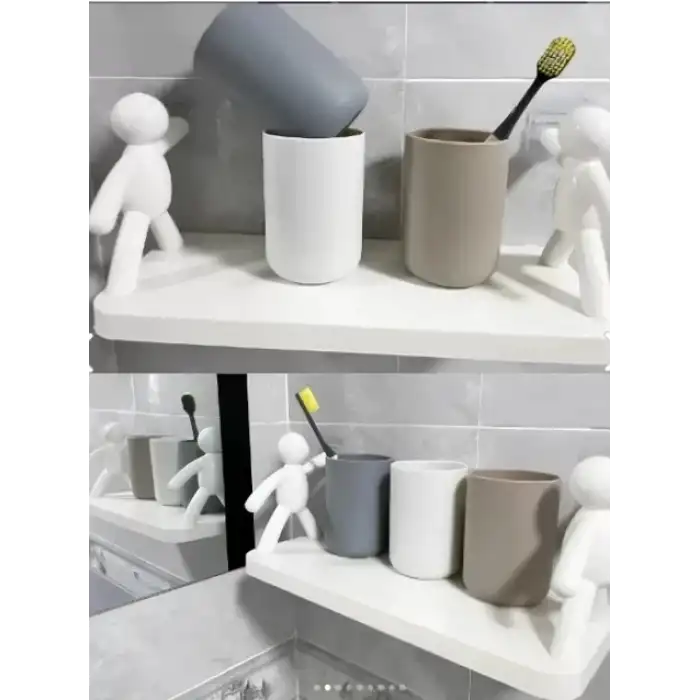 AsilTech İnsan Figürlü Yapışkanlı Çok Amaçlı Duvar Rafı