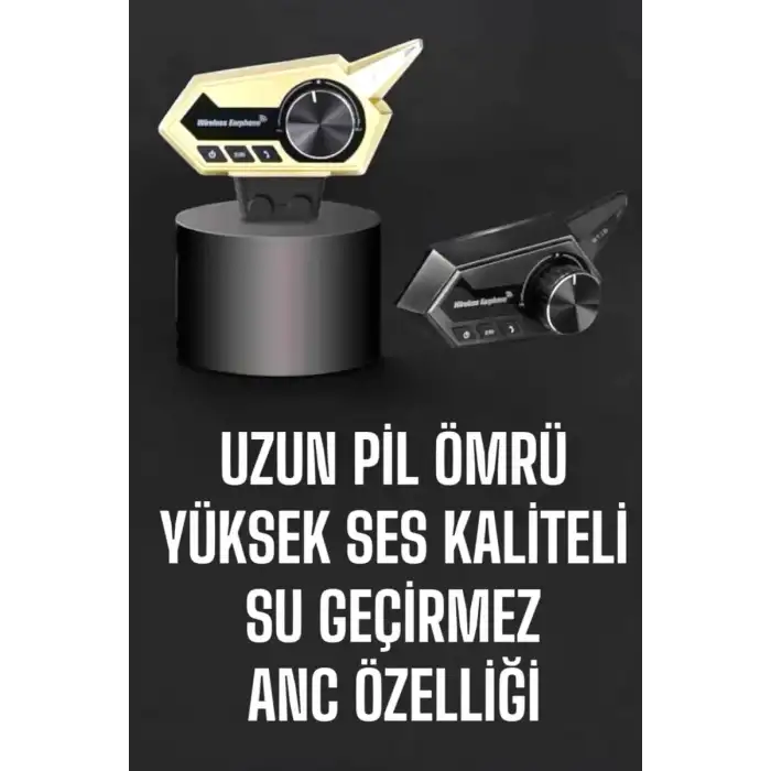 AsilTech Intercom Kask Kulaklığı ANC Özelliği Yüksek Ses Kaliteli Bluetooth Kulaklık