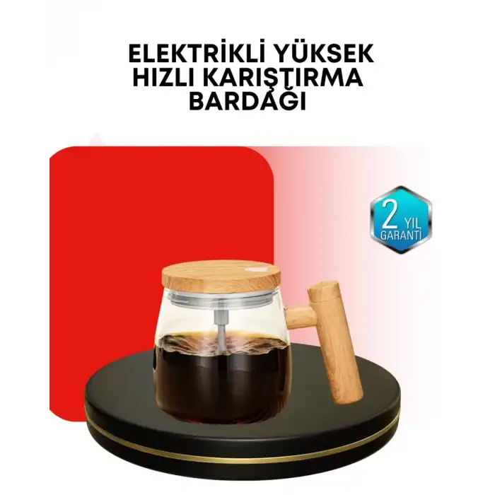 AsilTech IP6 Su Geçirmez Şarjlı Kupa – 3D Karıştırma, Sabit Sıcaklık, 400 ml