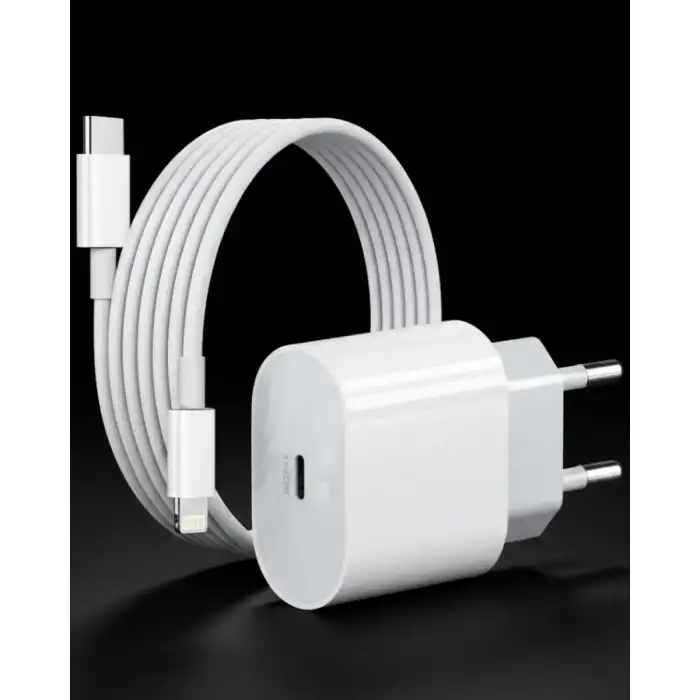 AsilTech iPhone 14 13 12 11 Uyumlu 20W Hızlı Şarj Adaptörü Lightning Kablo Seti