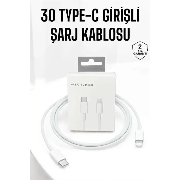 AsilTech Iphone Uyumlu İOS Uyumlu Lightning Hızlı Şarj Tye C Lightning Şarj Kablosu
