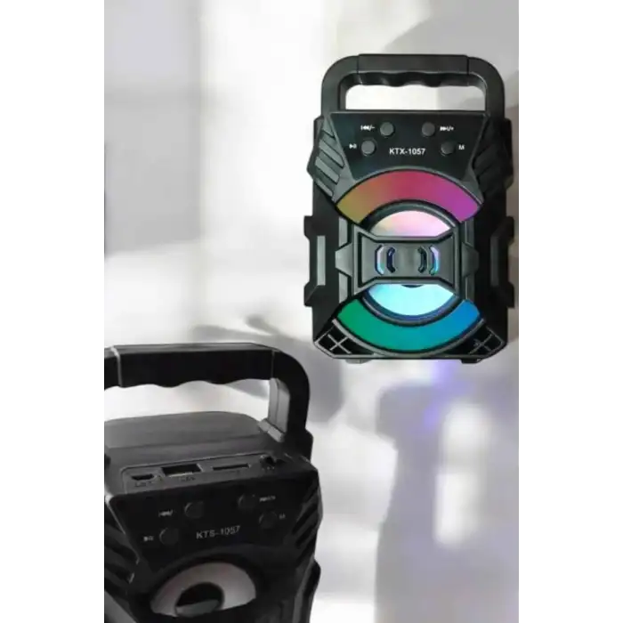 AsilTech Işıklı Bluetooth Hoparlör Müzik ve Renkli Işık Taşınabiilir
