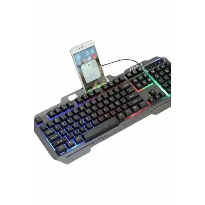 AsilTech Işıklı Oyuncu Q Klavye Mouse Seti Siyah Gaming Oyuncu Klavye