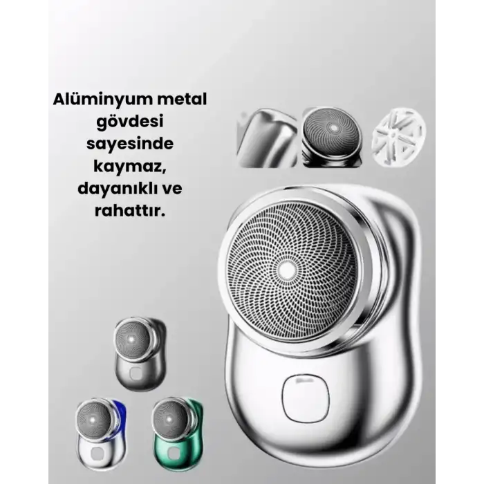 AsilTech Islak-Kuru Kullanımlı Suya Dayanıklı Mini Tıraş Cihazı