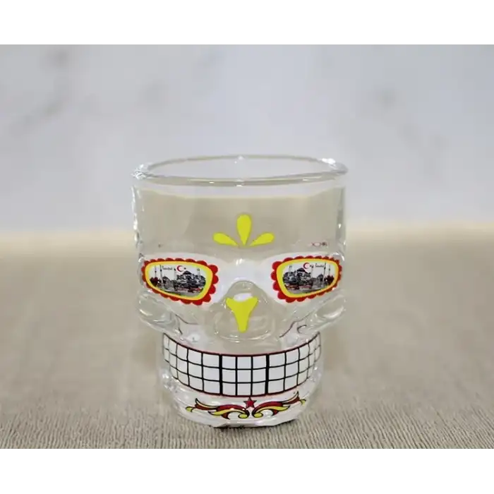 AsilTech İstanbul Temalı Cam Kurukafa Shot Bardak