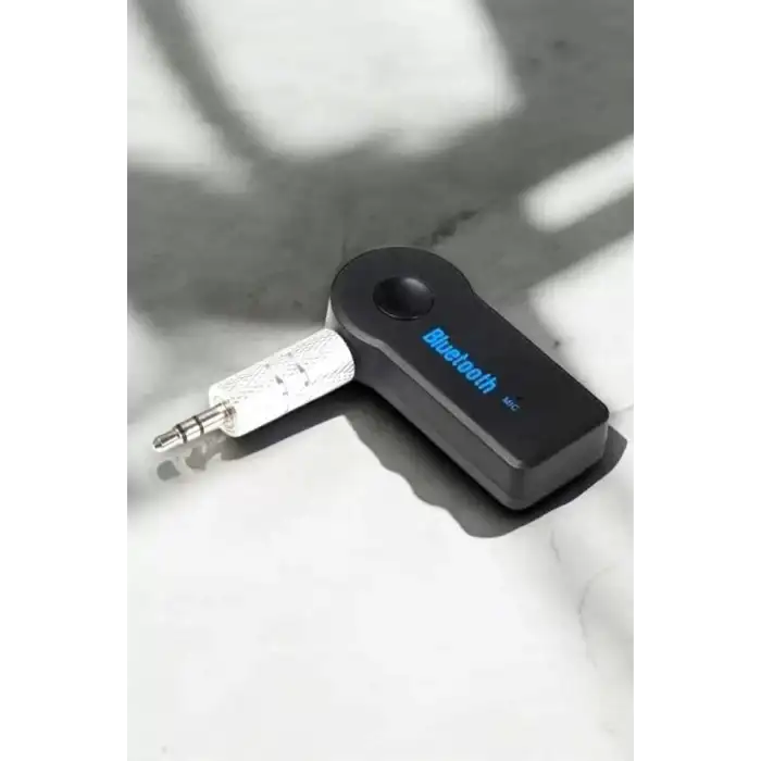 AsilTech Kablosuz Bluetooth Aux Araç Kiti Siyah Hafıza Kartlı