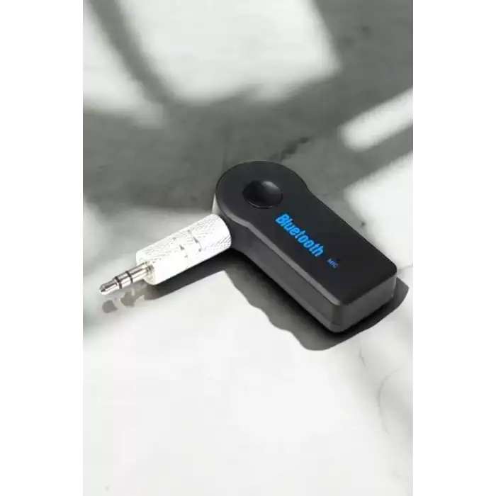 AsilTech Kablosuz Bluetooth Aux Araç Kiti Siyah Hafıza Kartlı