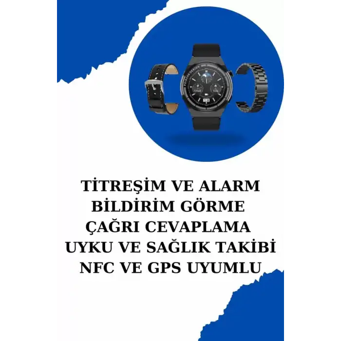 AsilTech Kablosuz Bluetooth Bağlantılı Kulaklık ve Dokunmatik Ekran Akıllı Saat Arama Cevaplama
