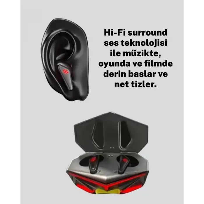 AsilTech Kablosuz Bluetooth Gaming Kulaklık Led Işıklı Yeni Nesil
