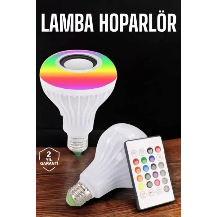 AsilTech Kablosuz Bluetooth Hoparlör Led Lamba