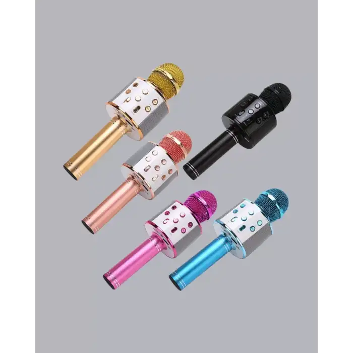 AsilTech Kablosuz Bluetooth Karaoke Mikrofon  Yankı Efektli