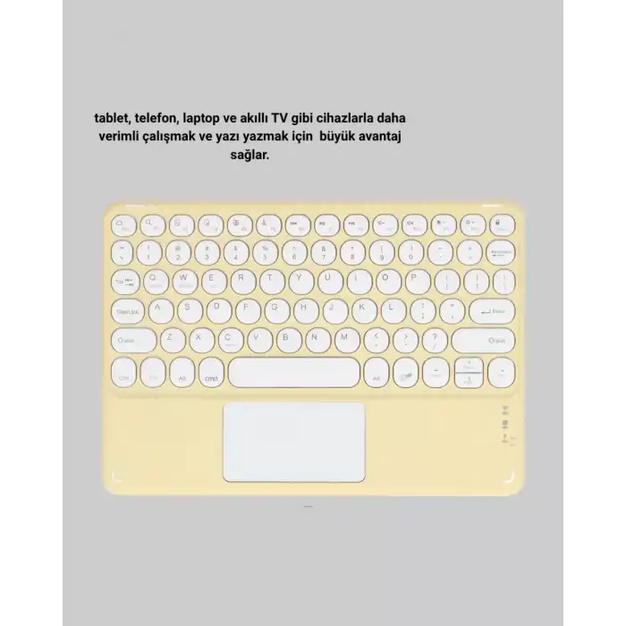 AsilTech Kablosuz Bluetooth Klavye – Slim Taşınabilir Tasarım