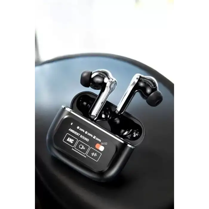 AsilTech Kablosuz Bluetooth Kulaklık Ekranlı Uzun Şarj Süreli ANC Destekli