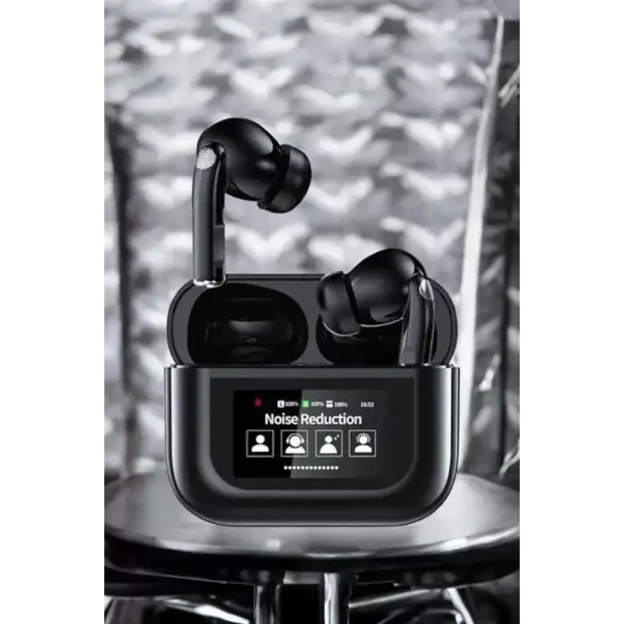 AsilTech Kablosuz Bluetooth Kulaklık Ekranlı Uzun Şarj Süreli ANC Destekli