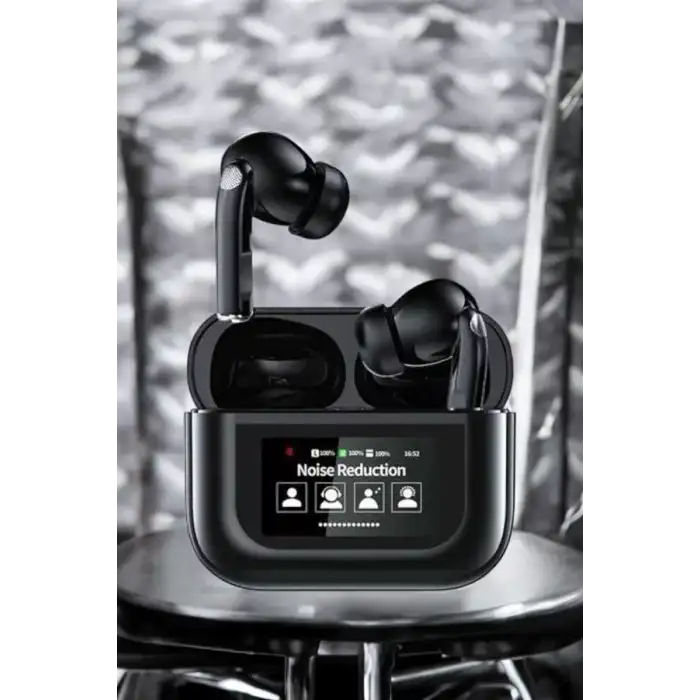 AsilTech Kablosuz Bluetooth Kulaklık Ekranlı Uzun Şarj Süreli ANC Destekli