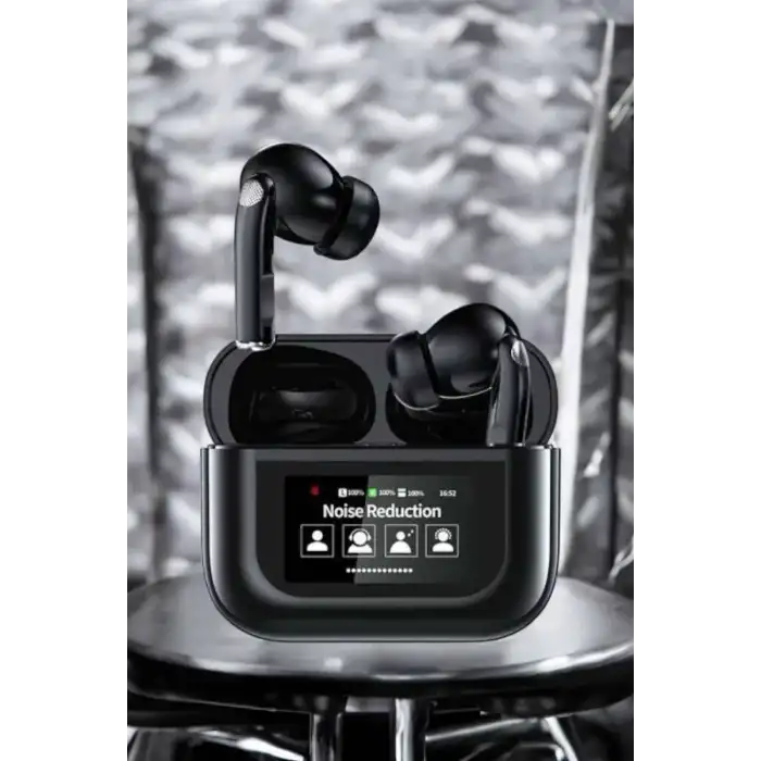 AsilTech Kablosuz Bluetooth Kulaklık Ekranlı Uzun Şarj Süreli ANC Destekli